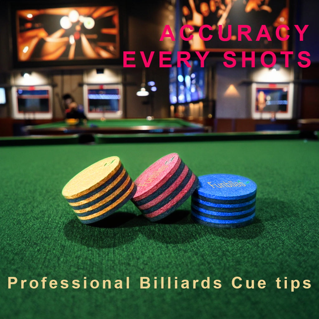 Cue Tip Replacement Tip Kit Professional Leather Tips for Pool Snooker Cue Maintenance