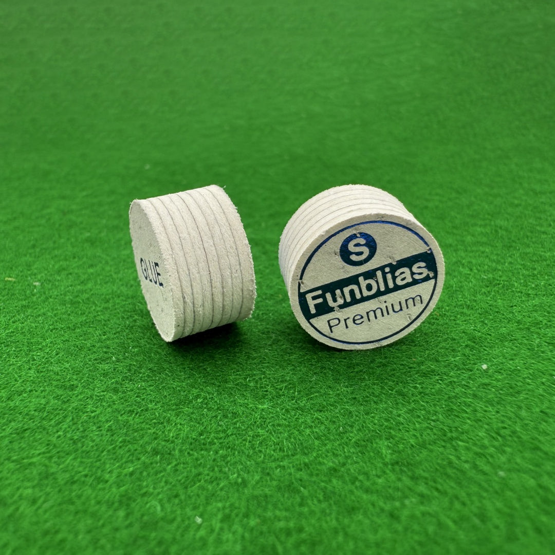 Laminated Leather Billiard Tip for Reduced Mushrooming