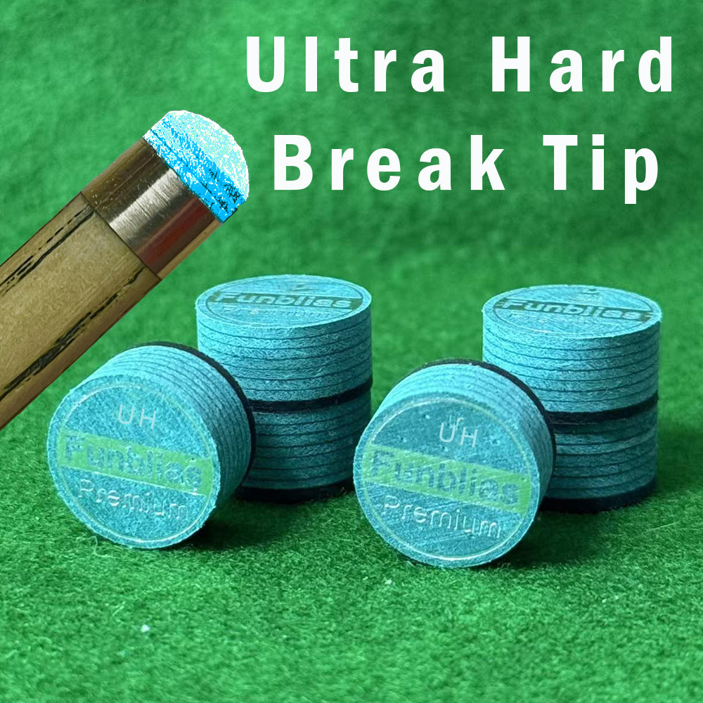 Pool Cue Tip Japanese Leather Laminated Billiard Tips Low Deflection for Players